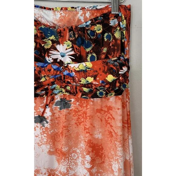 Caroline Morgan Strapless Colorful Dress Floral Print Strapless Size AUS10 Boho - Picture 5 of 8